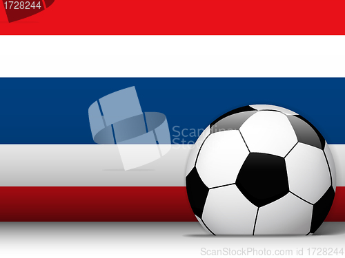 Image of Thailand Soccer Ball with Flag Background