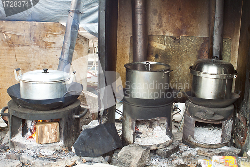 Image of Chinese traditional kitchen