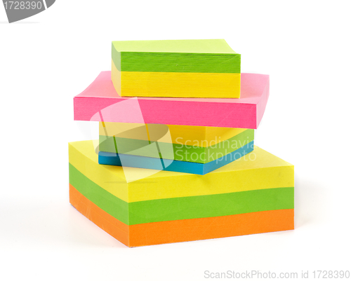 Image of Stack of colorful Sticky Notes 