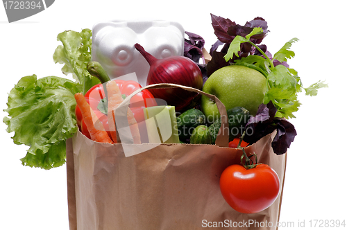 Image of Healthy Eating in Shopping Bag