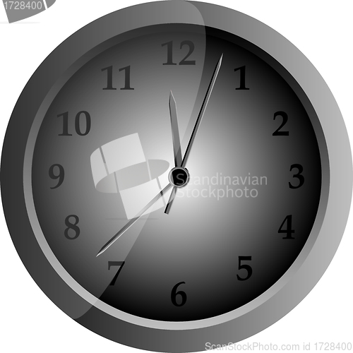 Image of vector gray clock