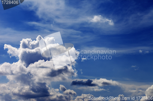 Image of Blue sky and clouds