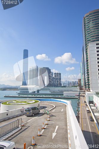 Image of Hong Kong skyling and office buildings