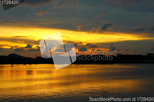 Image of Sunset at pond