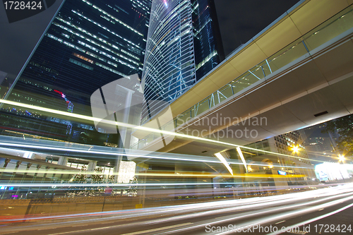 Image of Modern skyscrapers and traffic in downtown of Hong Kong