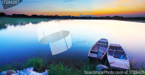 Image of Sunset at pond