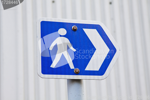 Image of Road sign for pedestrian