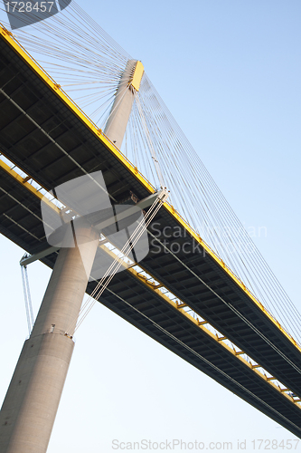 Image of Ting Kau Bridge at day time in Hong Kong