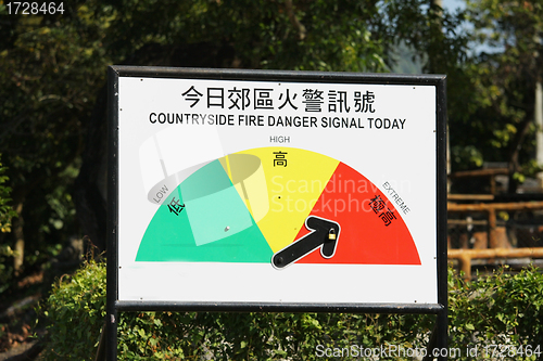Image of Countryside fire danger signal
