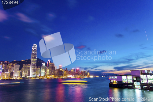 Image of Hong Kong skyline at night