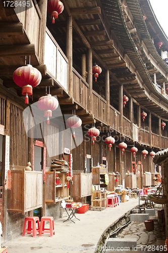 Image of Interior of Tulou in Fujian, China
