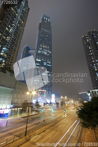 Image of Modern city at night