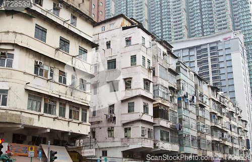 Image of Old apartment blocks in Hong Kong