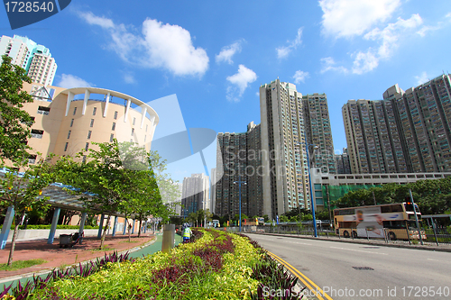 Image of Tin Shui Wai downtown in Hong Kong at day