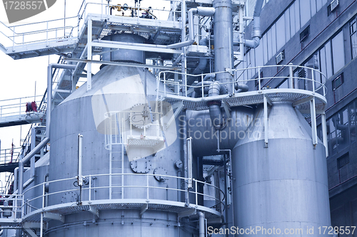 Image of Gas tanks in gas processing plant in Hong Kong