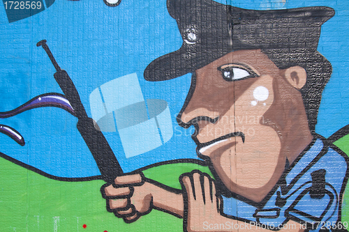 Image of Police graphc on wall