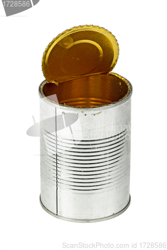 Image of Opened empty tin can