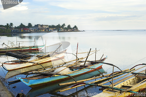 Image of Philippines fishermans boats
