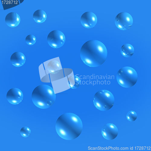 Image of air bubbles blue abstract background