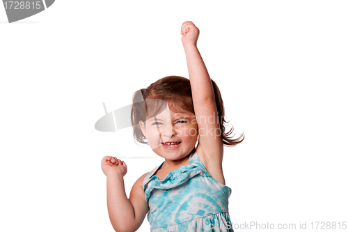Image of Funny happy little toddler girl