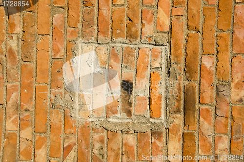 Image of Red brick wall. 