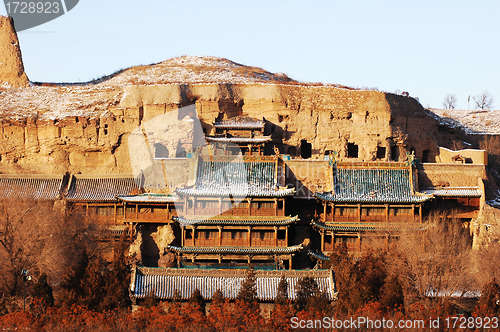 Image of Yungang Grottoes in Shannxi China