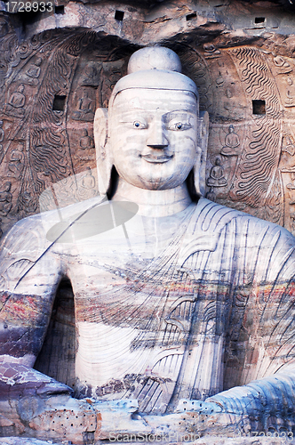 Image of Giant buddha at Yungang Grottoes in Shannxi China