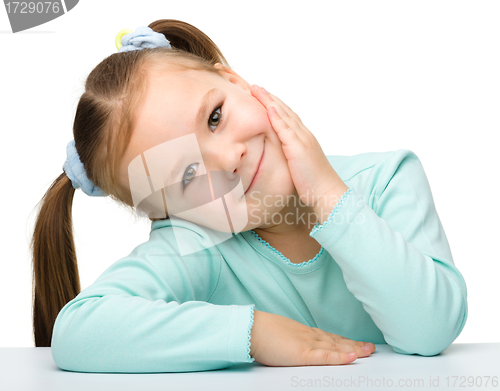 Image of Portrait of a cute little girl