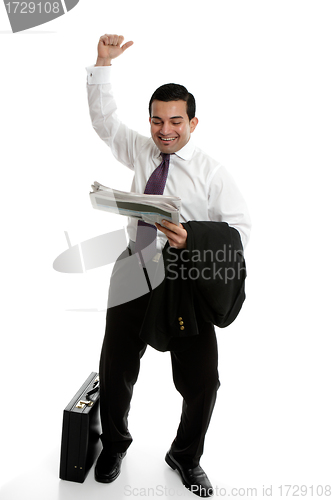 Image of Executive  punching air success