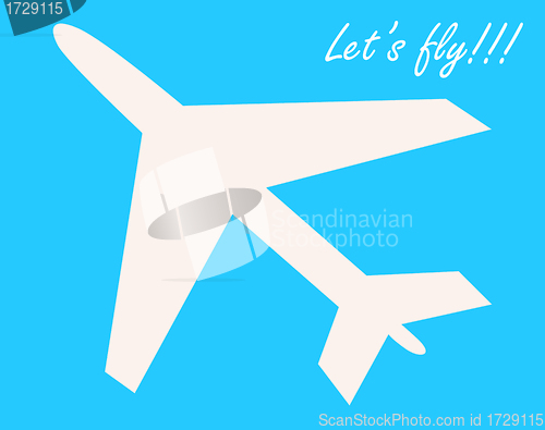 Image of Aeloplane vector image, let's fly concept.
