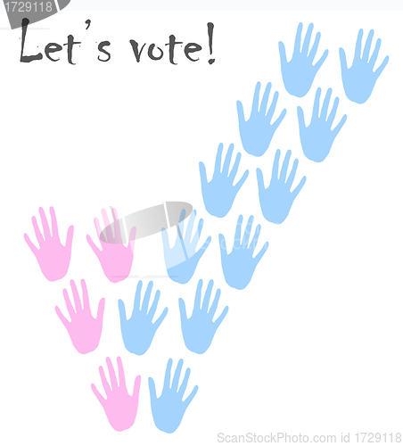 Image of Voting hands vector image