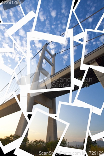 Image of Tsing Ma Bridge in Hong Kong collage picture