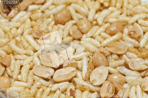 Image of Chinese puffed rice cake (Hong Kong style) close-up shot