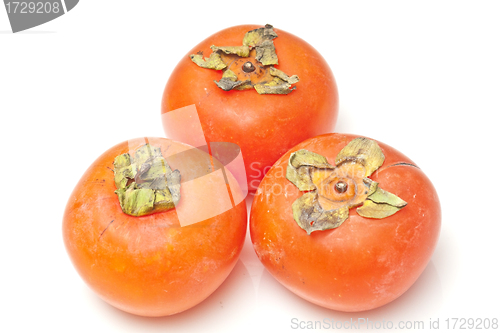 Image of Persimmons isolated on white background