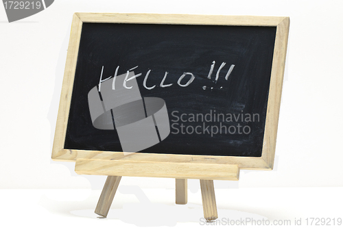 Image of Hello handwriting on notice board