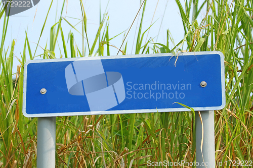 Image of Blank signage in countryside