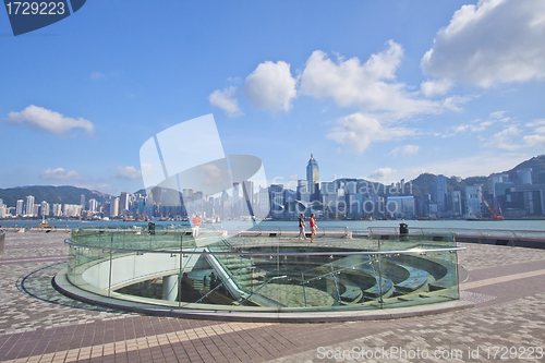 Image of Hong Kong skyline at day time along waterfront