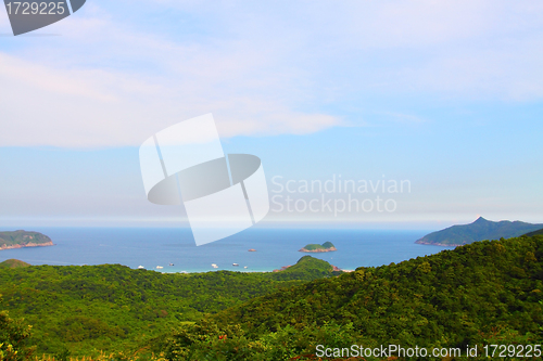 Image of Mountain and coast landscape in Hong Kong