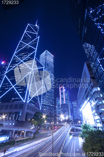 Image of Hong Kong busy traffic in downtown area