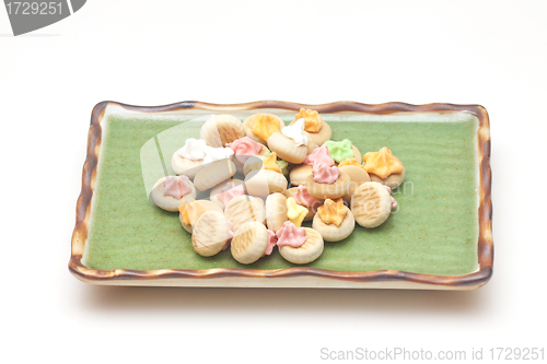 Image of Hong Kong traditional biscuits with sweet at the top