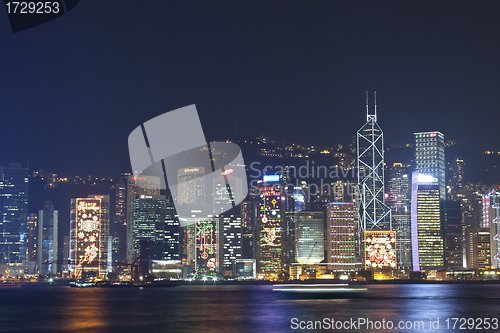 Image of Hong Kong night view at Christmas