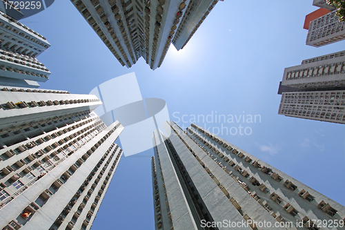 Image of Hong Kong crowded housing apartments