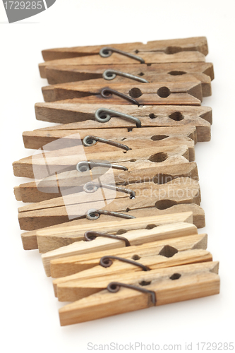 Image of Clothespins isolated on white background