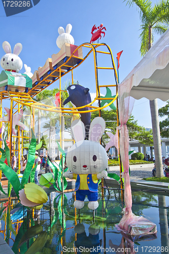 Image of HONG KONG - SEPT 13; Mid-Autumn Lantern Carnival on 13 September