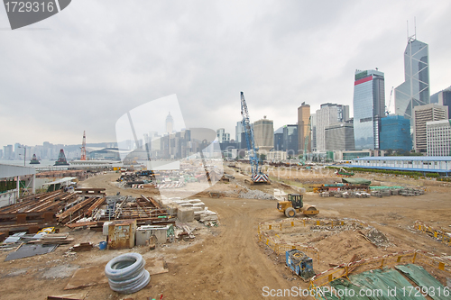 Image of Construction site for new highway in Hong Kong