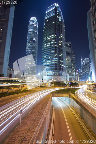 Image of Hong Kong at night, it shows the busy atmosphere in this city.