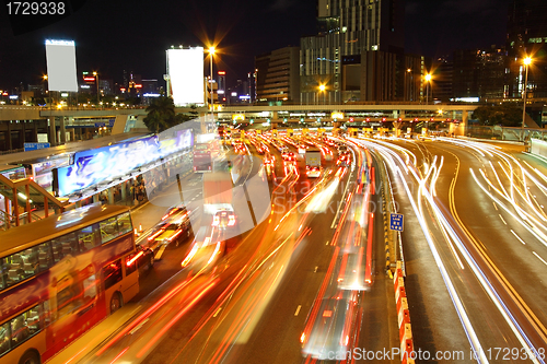 Image of Traffic jam in Hong Kong outside the tunnel