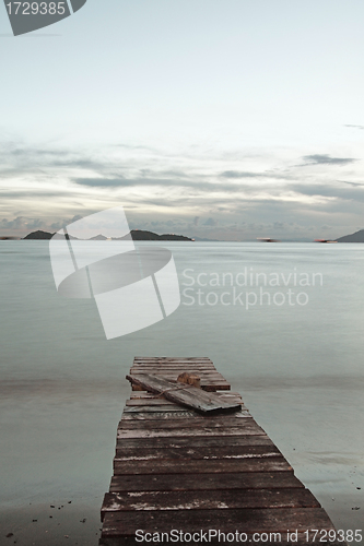 Image of Isolated pier in low saturation style