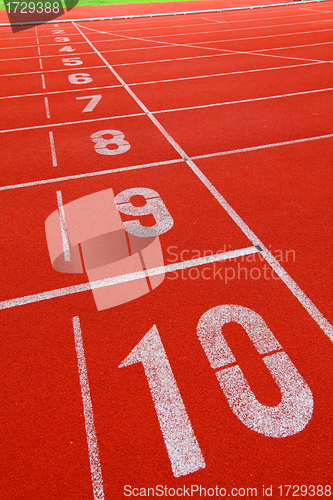 Image of Running track with number 1-10