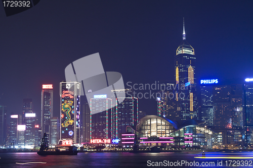 Image of Hong Kong night view at Christmas